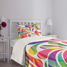 Abstract Arc-drop Bedspread Set