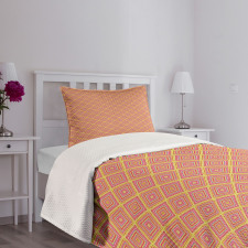 Diagonal Rhombus Tile Bedspread Set