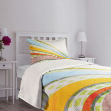 Curved Stripes Bedspread Set