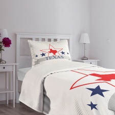 American Map Pattern Bedspread Set