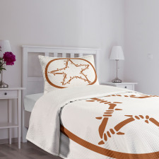 Barbed Wire Star Bedspread Set