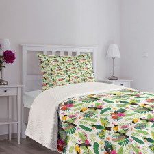 Jungle Flora and Fauna Bedspread Set