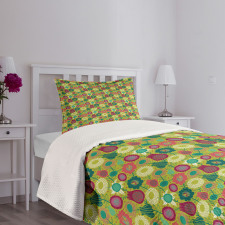Whimsical Floral Art Bedspread Set