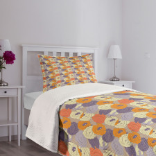Retro Poppy Blossoms Bedspread Set