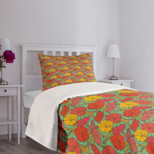 Botany Sketch Flora Bedspread Set