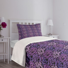 Romantic Bouquet Pattern Bedspread Set
