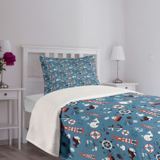 Nautical Doodle Bedspread Set