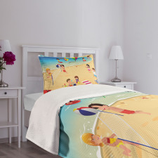 Beach Volleyball Bedspread Set