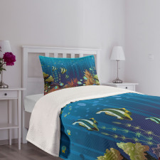 Coral Reef Fishes Bedspread Set