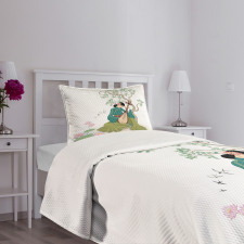 Woman Music Instrument Bedspread Set