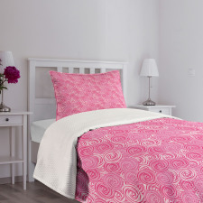 Abstract Round Flowers Bedspread Set