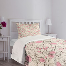 Doodle Swirls and Hearts Bedspread Set