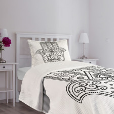 Oriental Lotus and Fish Bedspread Set