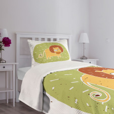 Zoo Animal Nursery Art Bedspread Set