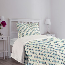 Geometric Flower Bedspread Set