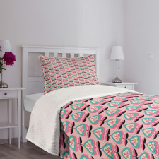 Abstract Flower Symmetry Bedspread Set