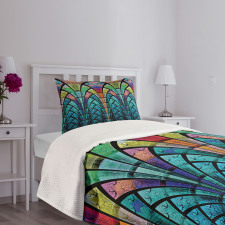 Curves Grungy Colors Bedspread Set