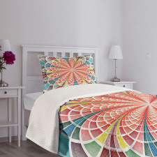 Geometric Blossom Bedspread Set