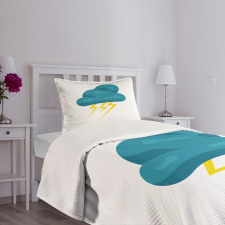 Cloud and Bolts Bedspread Set