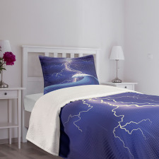 Heavy Storm in the Ocean Bedspread Set