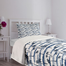 Coconut Tree Beach Bedspread Set