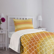 Fish Scale Rising Sun Bedspread Set