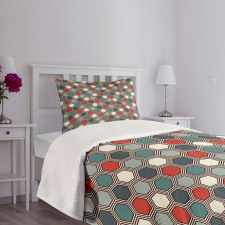 Abstract Mosaic Tiles Bedspread Set