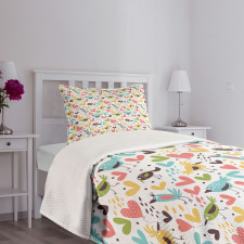 Kingfisher and Sparrows Bedspread Set