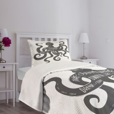 Message on Octopus Bedspread Set