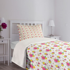 Multi Petal Rosend Bud Bedspread Set