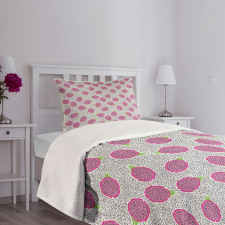 Crosscut Dragon Fruit Bedspread Set