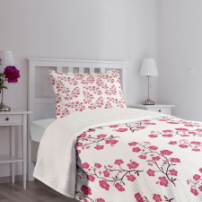 Twigs of Sakura Tree Bedspread Set