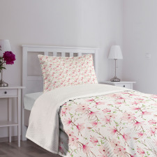 3D Design of Magnolia Bedspread Set