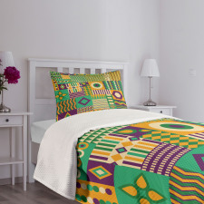 Triangles and Square Bedspread Set