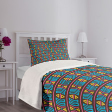 Tribal Primitive Motif Bedspread Set