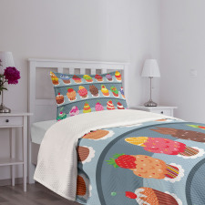 Multilayered Muffin Bedspread Set