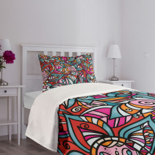 Flamboyant Stain Bedspread Set
