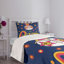 Cartoon Owl Funky Bedspread Set