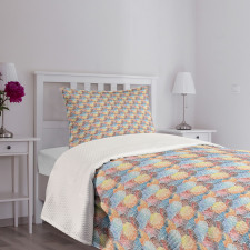 Tracery Circular Shapes Bedspread Set