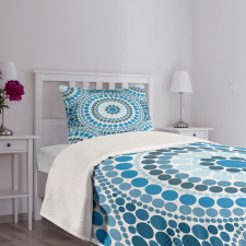 Concentric Circles Dots Bedspread Set