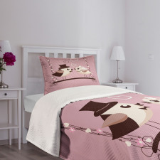 Tweeting Sparrows Bedspread Set