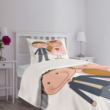 Newlywed Couple Bedspread Set