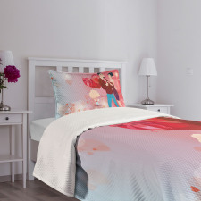 Afro Haired Cupid Bedspread Set