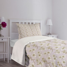 Freesia Flower Print Bedspread Set