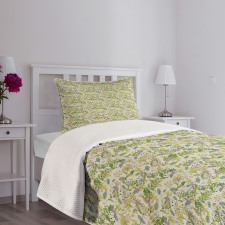 Pastel Shade Nature Bedspread Set