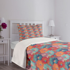 Overlapped Flower Petals Bedspread Set