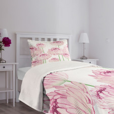 Tender Peony Flowers Bedspread Set