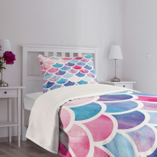 Pastel Mermaid Pattern Bedspread Set