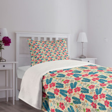 Exotic Hibiscus Bedspread Set