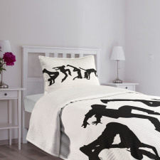 Woman Hand Glide Move Bedspread Set